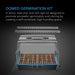 AC Infinity Heavy-Duty Humidity Dome w/ Extended Height Kit | Germination Kit w/ Seedling Heat Mat and LED Grow Light Bars | 5x8 Cell Tray - LED Grow Lights Depot