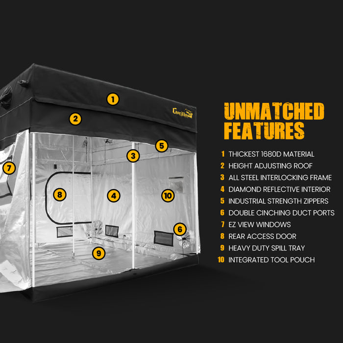 Gorilla Grow Tent Pro 2′ x 4′ x 6′ 11″  - LED Grow Lights Depot