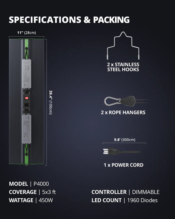 Viparspectra Pro Series P4000 - LED Grow Lights Depot