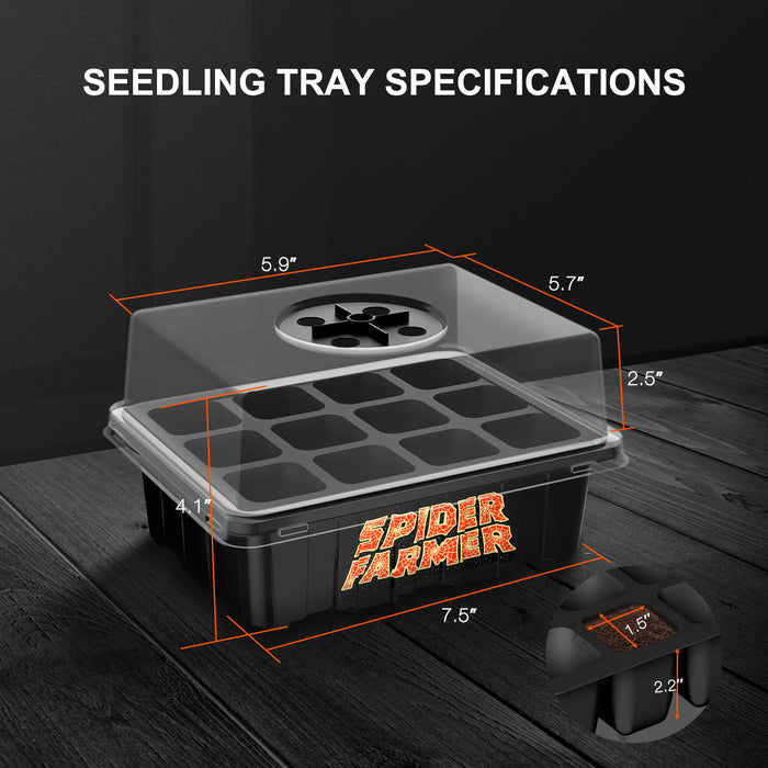 Spider Farmer Seed Starting Trays | 4-Pack  - LED Grow Lights Depot