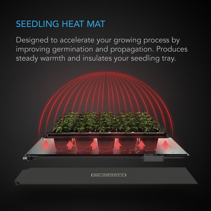 AC Infinity Suncore H3 | Seedling Heat Mat with Heat Controller | 10" x 20.75" - LED Grow Lights Depot