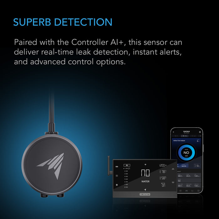 AC Infinity Water Sensor Exclusively for Controller AI+ | Liquid Presence Detection, IP68-Water Resistant | PRE-ORDER: Expected to ship May 2 - LED Grow Lights Depot