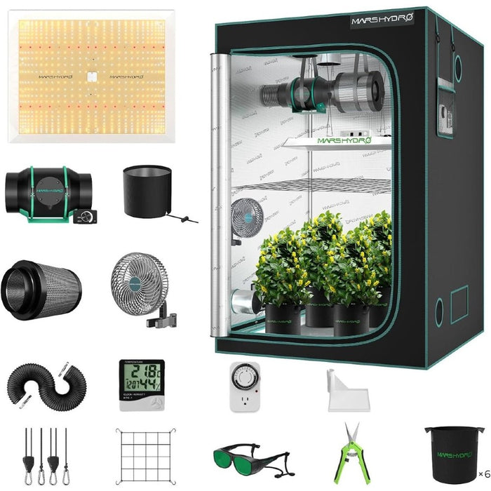 Mars Hydro TSW 2000 + 4'x4' Indoor Tent Complete Grow Kit  - LED Grow Lights Depot