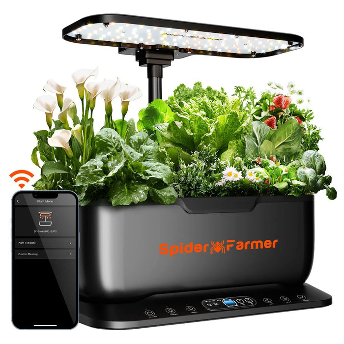 Spider Farmer Smart G12 Hydroponics Growing System Indoor Garden - LED Grow Lights Depot