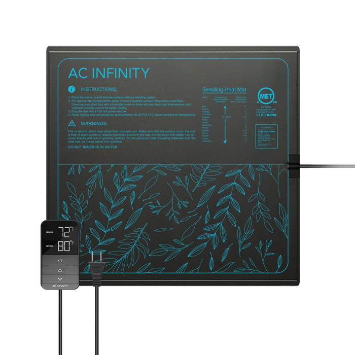 AC Infinity Suncore H5 | Seedling Heat Mat with Heat Controller | 20" x 20.75"  - LED Grow Lights Depot